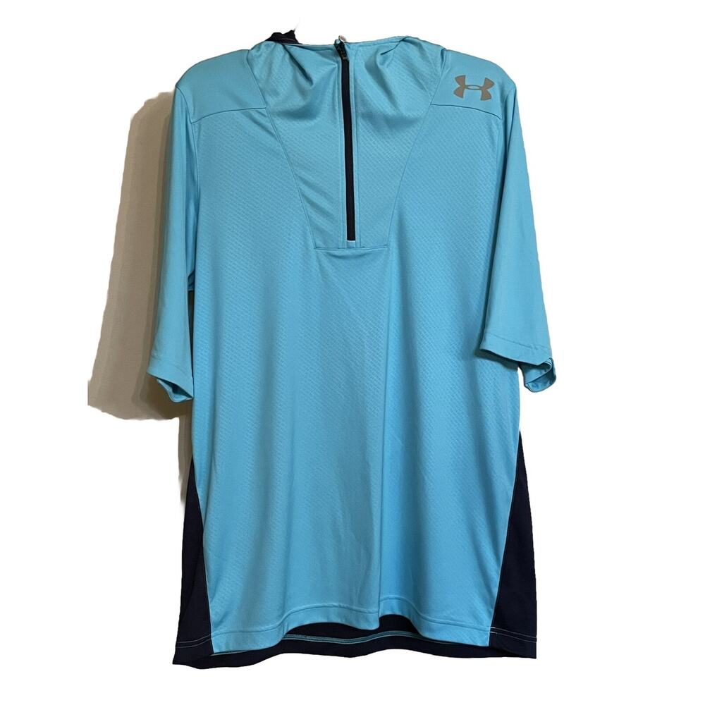 Under Armour Shirt 1/4 Zip Hooded All Season Gear Performance Pullover Mens L